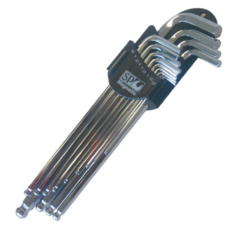 SP - 13PC BALL POINT HEX KEYS METRIC MAGNETIC 